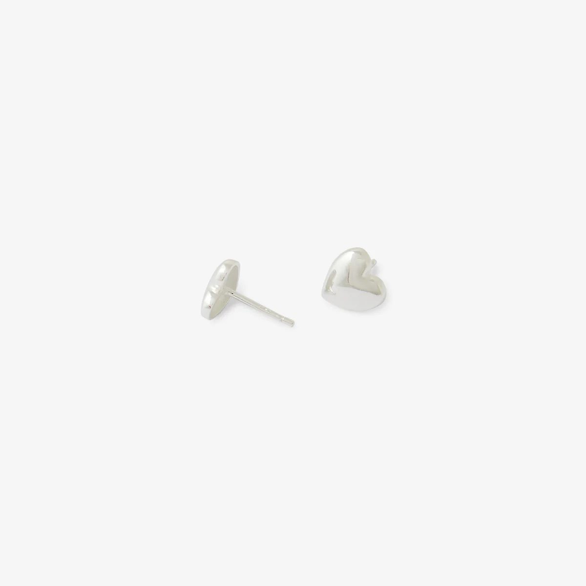 Puces d'oreilles cœur argentées - argent garanti 925 - Image 2