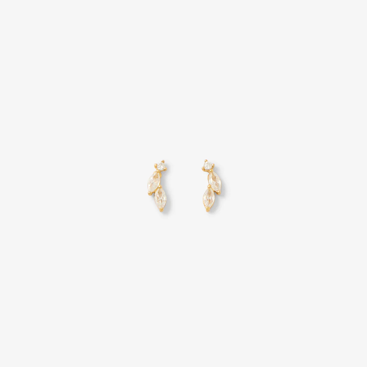 Puces d'oreilles zircon et argent garanti 925 doré