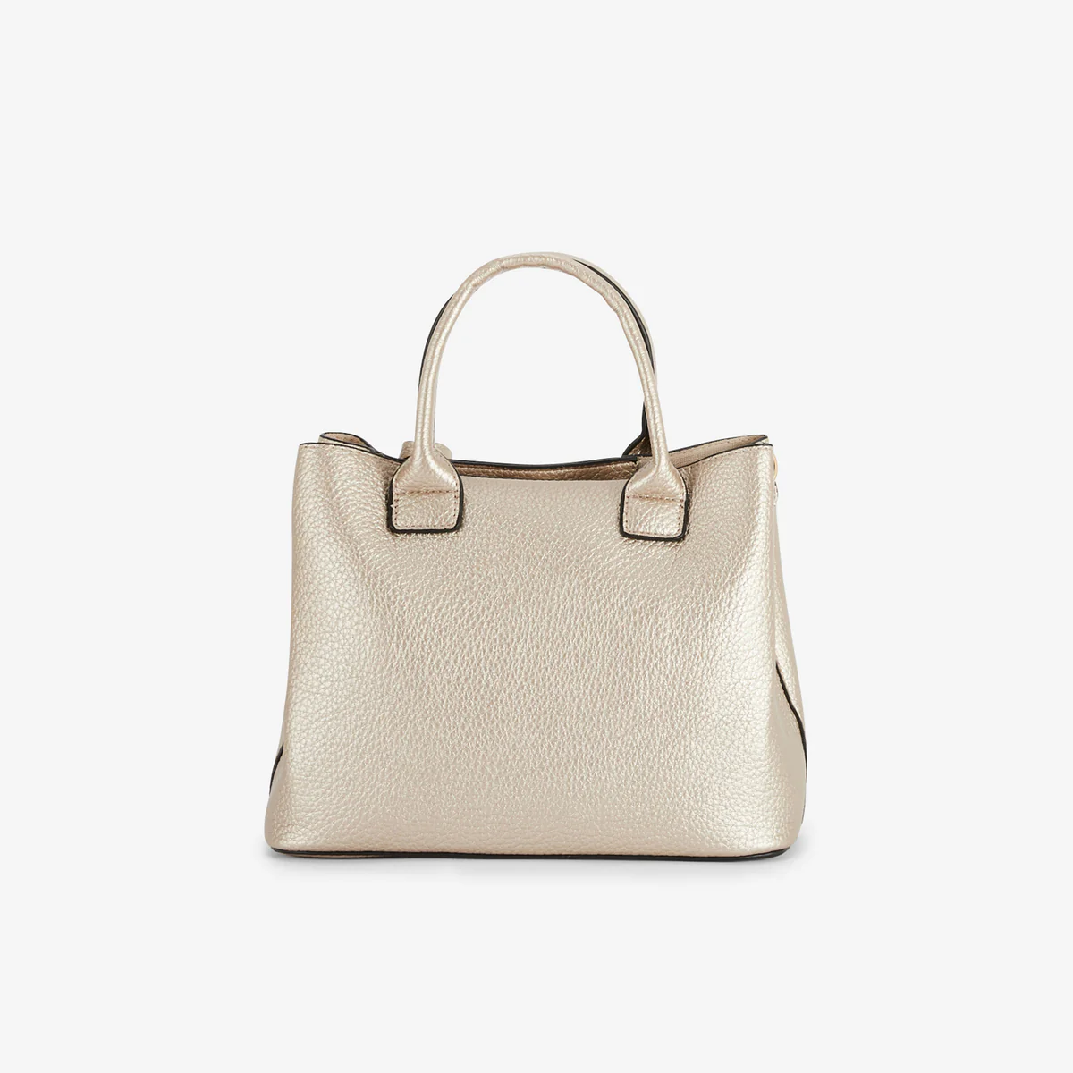 Sac à main grainé doré avec grigri mini sac - Image 3