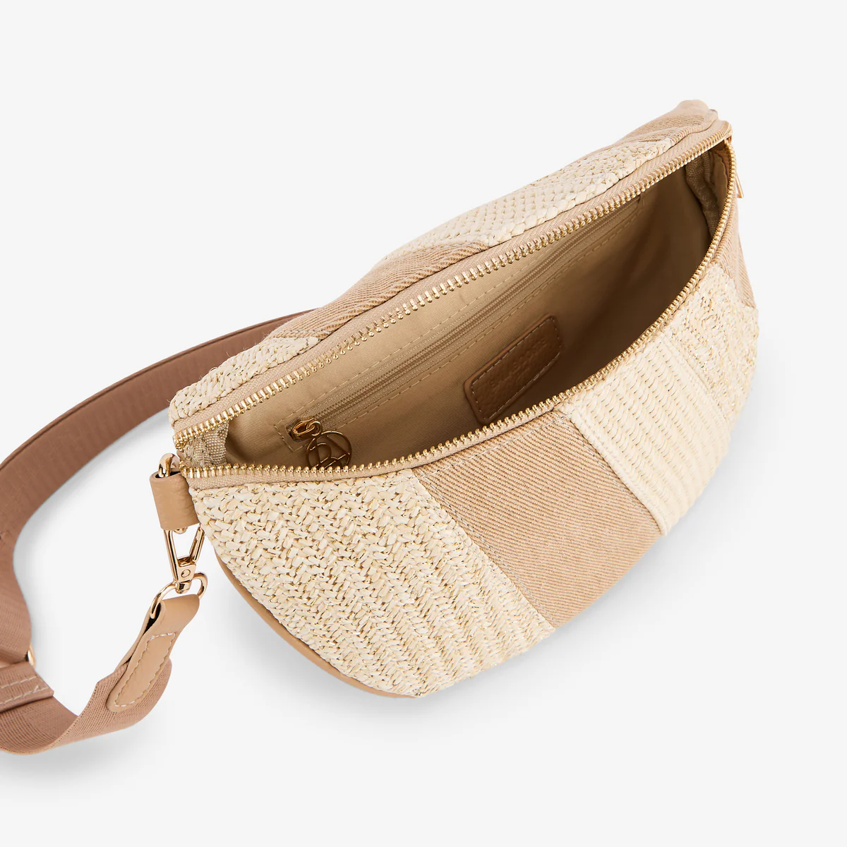 Sac banane patchwork beige - Image 4
