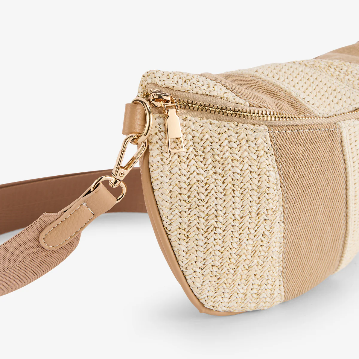 Sac banane patchwork beige - Image 5