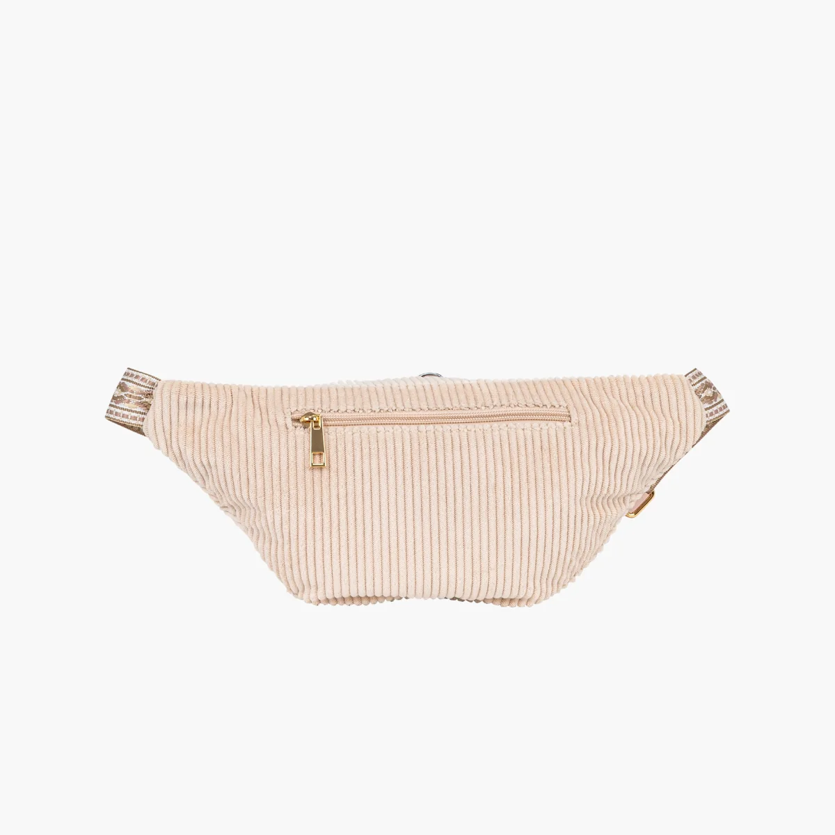 Sac banane textile côtelé écru - Image 3