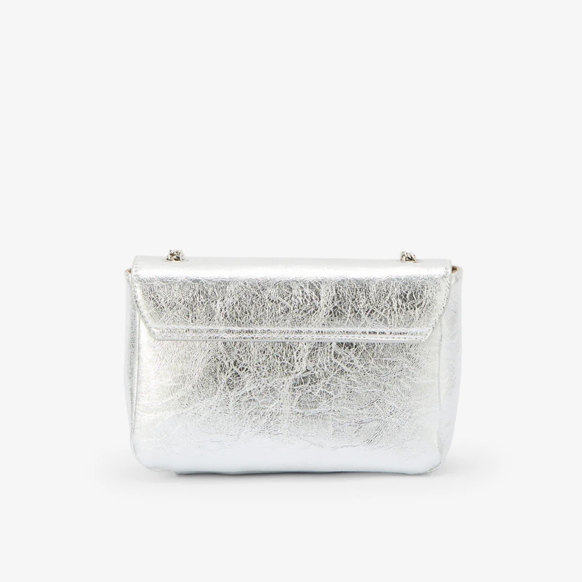 Sac bandoulière métallisé argenté - Image 3