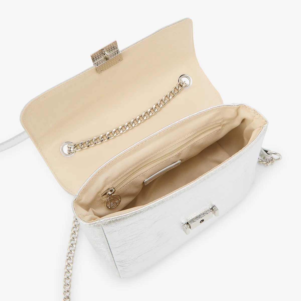 Sac bandoulière métallisé argenté - Image 4