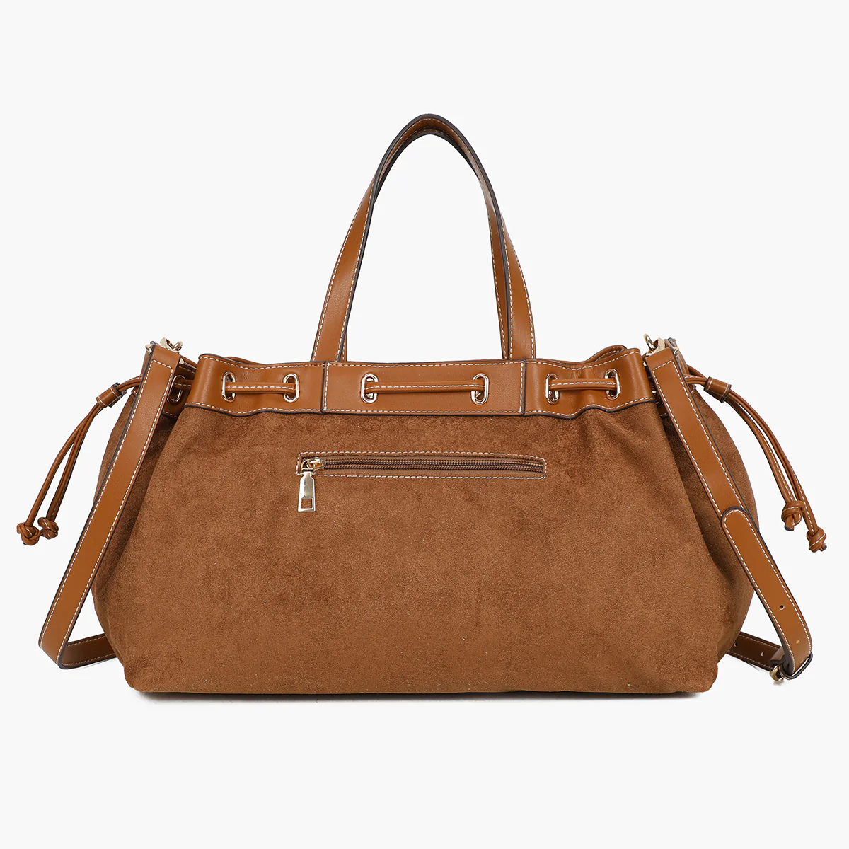 Sac bowling effet suédé camel - Image 3