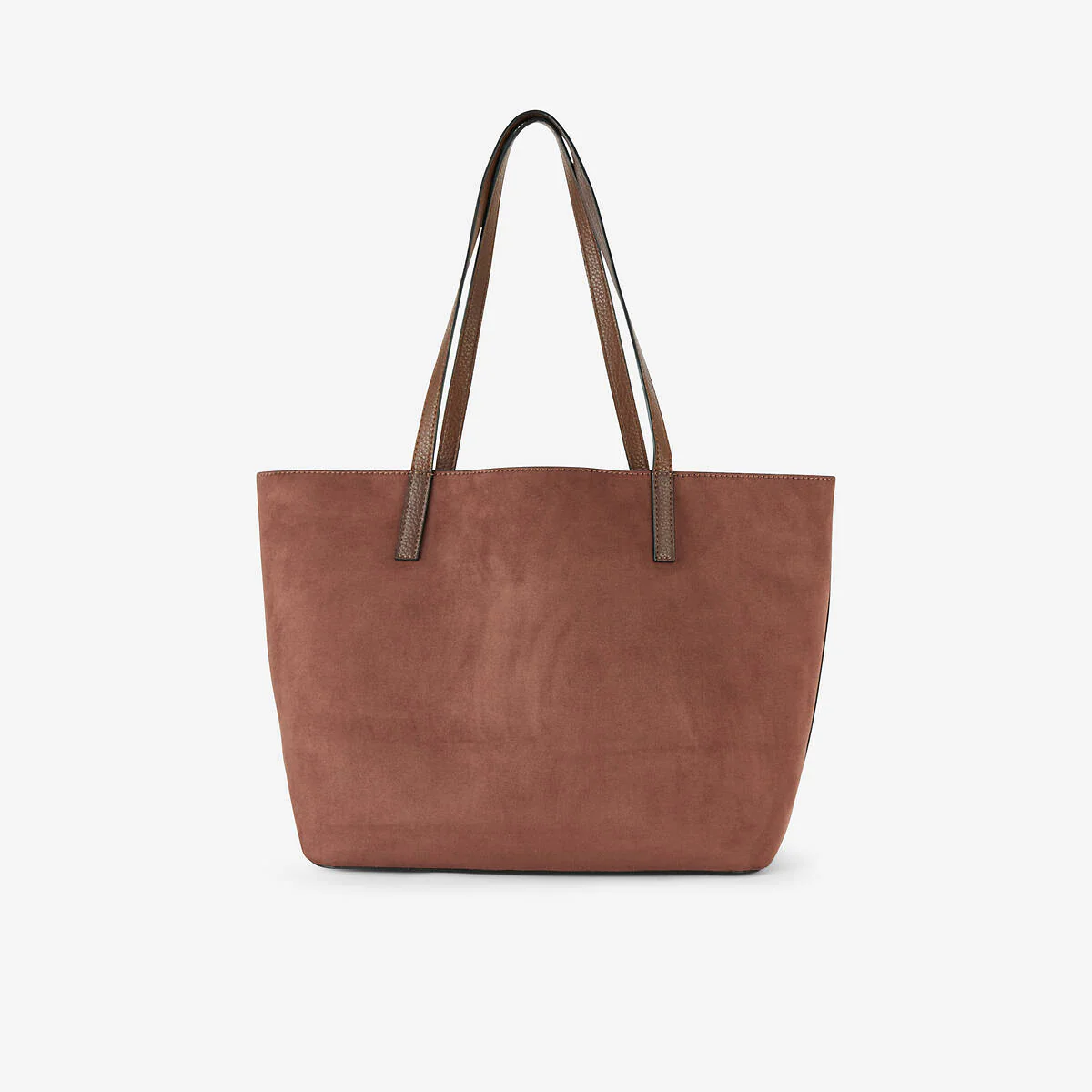 Sac cabas réversible bi-matière marron - Image 3
