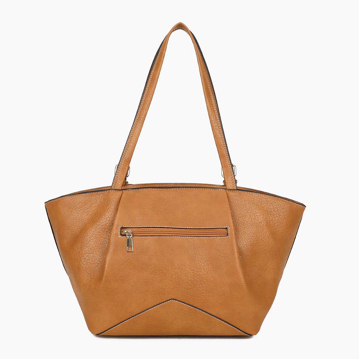 Sac cabas trapèze camel - Image 3