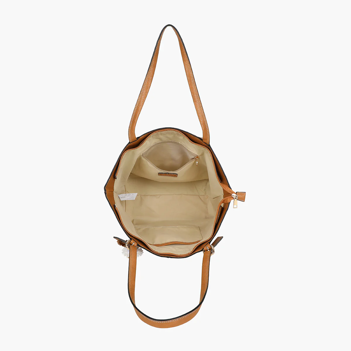 Sac cabas trapèze camel - Image 4