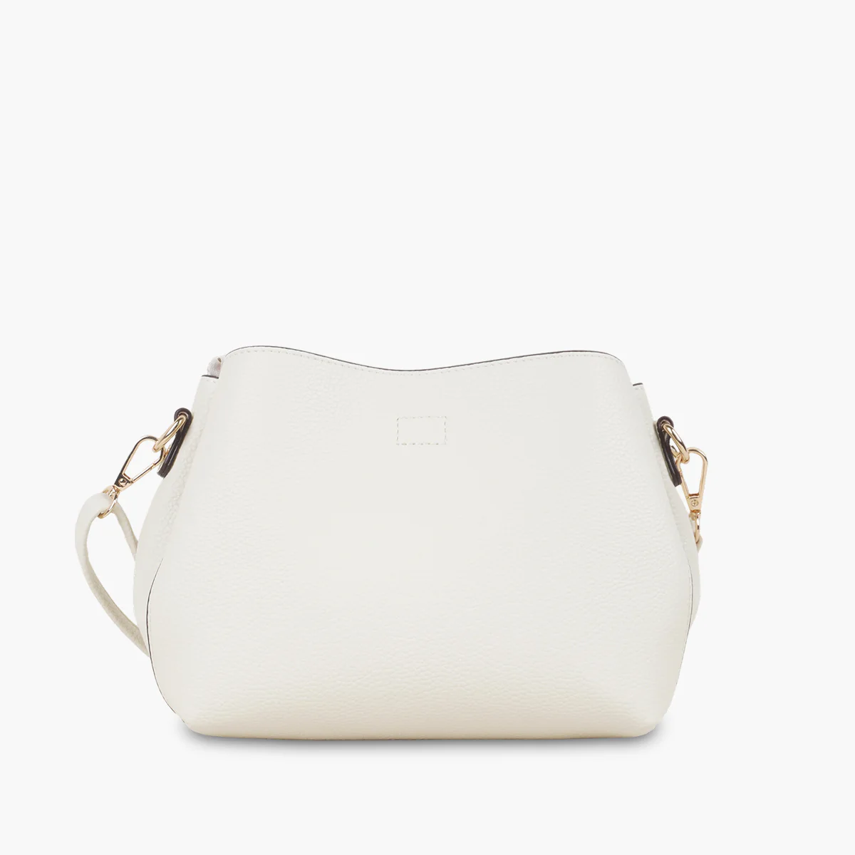 Sac effet grainé blanc à bandoulière à motif - Image 2