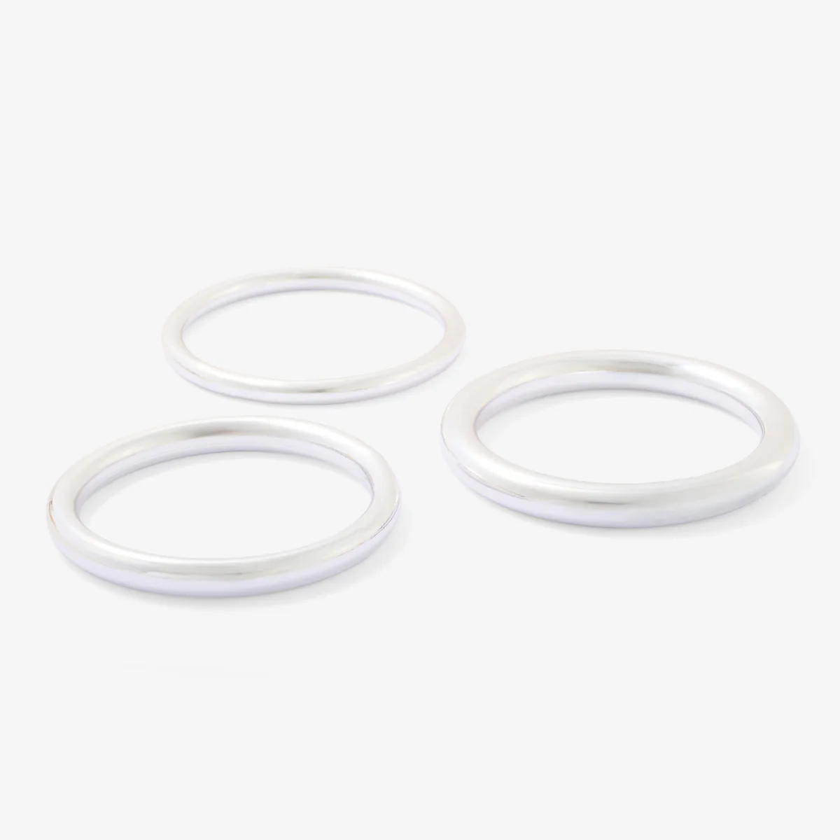 Set de 3 joncs argenté