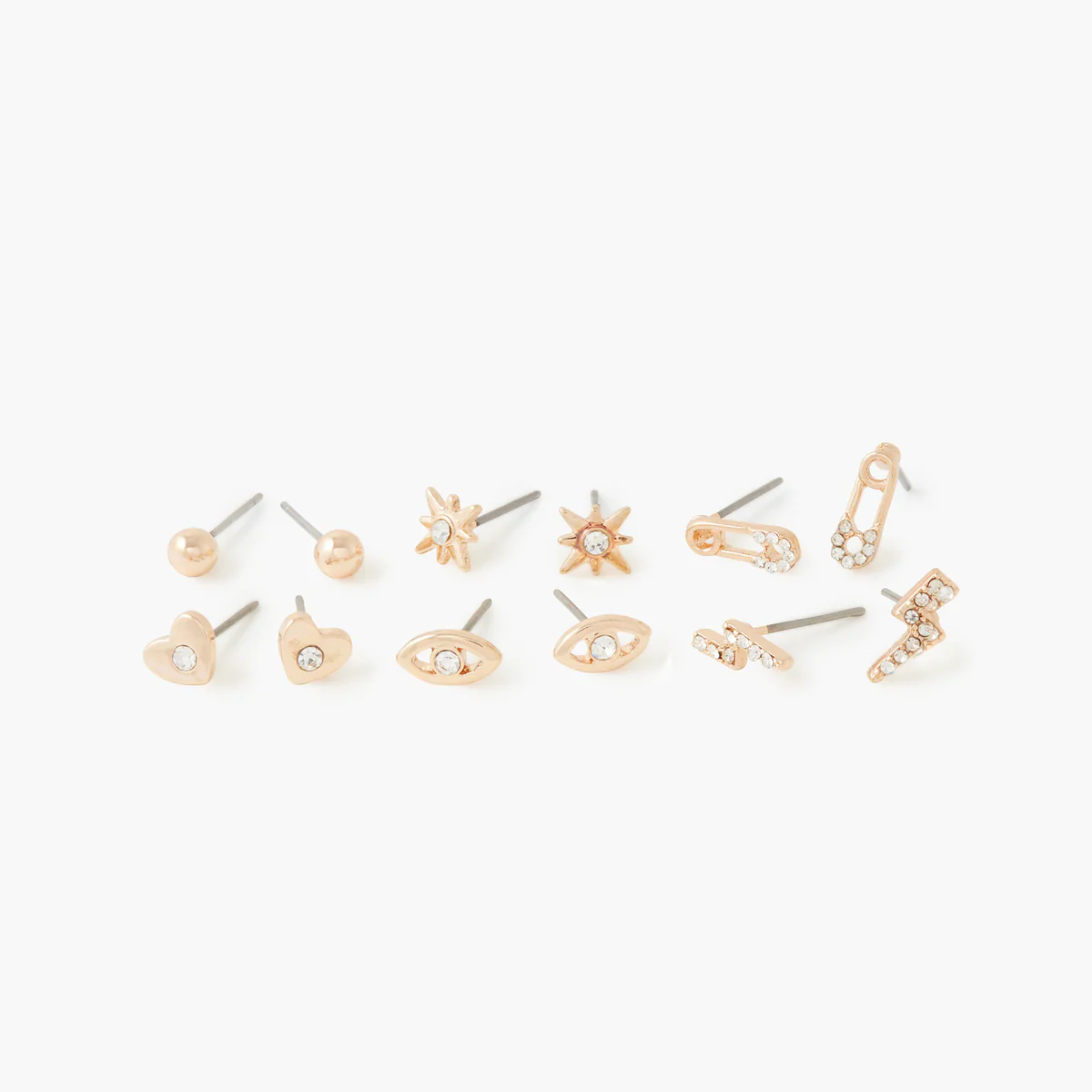 Set de 6 paires de boucles d'oreilles avec strass - Image 2